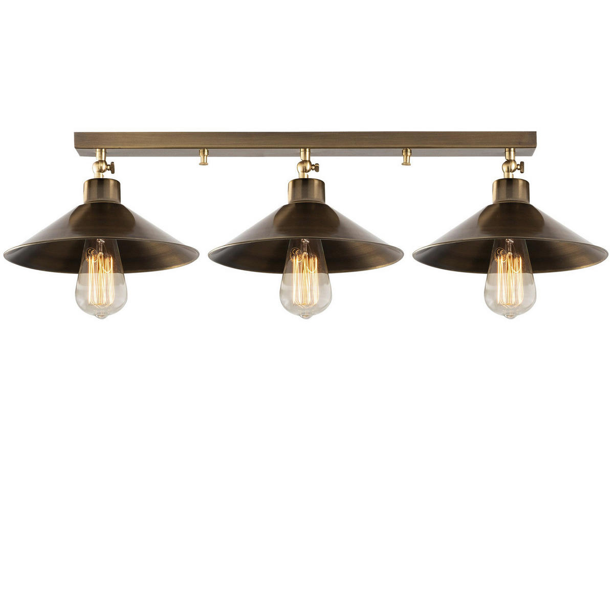 Opviq Deckenleuchte Berceste bronze Metall B/H/T/L/D: ca. 24x17x24x80x24 cm E27 3 Brennstellen Berceste - bronze (80,00/24,00/17,00cm) - Opviq