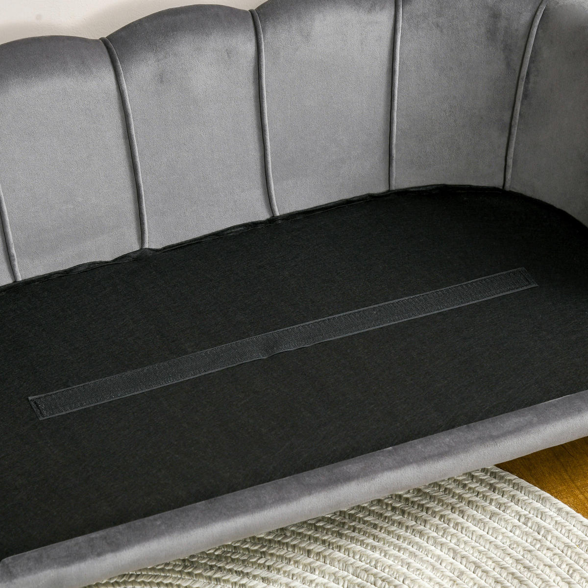 PawHut Hundesofa grau Schaumstoff B/H/L: ca. 60,5x35,5x98,5 cm Hundesofa - grau (98,50/60,50/35,50cm) - PawHut
