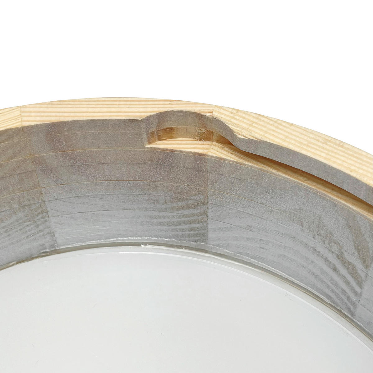 Lamkur Deckenleuchte hellbraun weiß Glas Holz B/H/L: ca. 28,5x12x28,5 cm 1 Brennstellen Eveline - weiß/hellbraun (28,50/28,50/12,00cm) - Lamkur