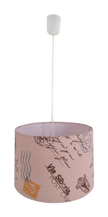 Näve Leuchten Pendelleuchte braun Leinen H/D: ca. 136x35 cm E27 1 Brennstellen Print - braun (35,00/136,00cm) - Näve Leuchten