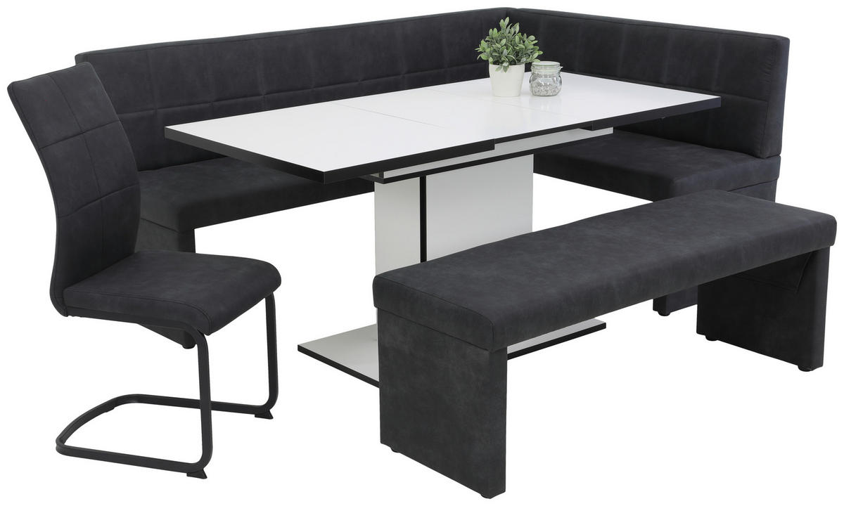 Schwingstuhl Melanie anthrazit Microfaser B/H/T: ca. 43x98x60 cm Melanie - schwarz/anthrazit (43,00/98,00/60,00cm)