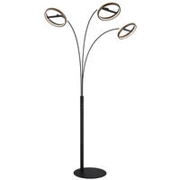 GLOBO LED-Stehleuchte DELLA 67179S1 schwarz grau Kunststoff Metall B/H/L: ca. 102,3x190,2x83,7 cm 1 Brennstellen DELLA - schwarz/grau (83,70/102,30/190,20cm) - GLOBO