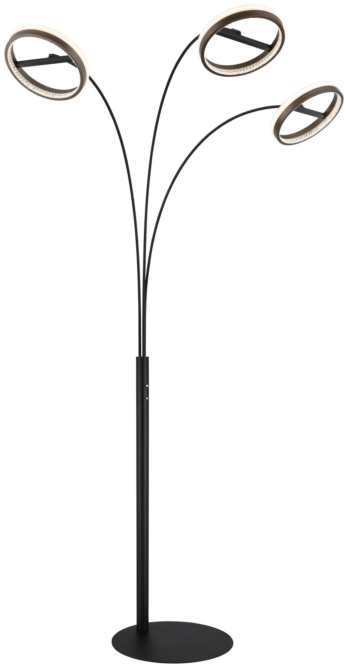 GLOBO LED-Stehleuchte DELLA 67179S1 schwarz grau Kunststoff Metall B/H/L: ca. 102,3x190,2x83,7 cm 1 Brennstellen DELLA - schwarz/grau (83,70/102,30/190,20cm) - GLOBO