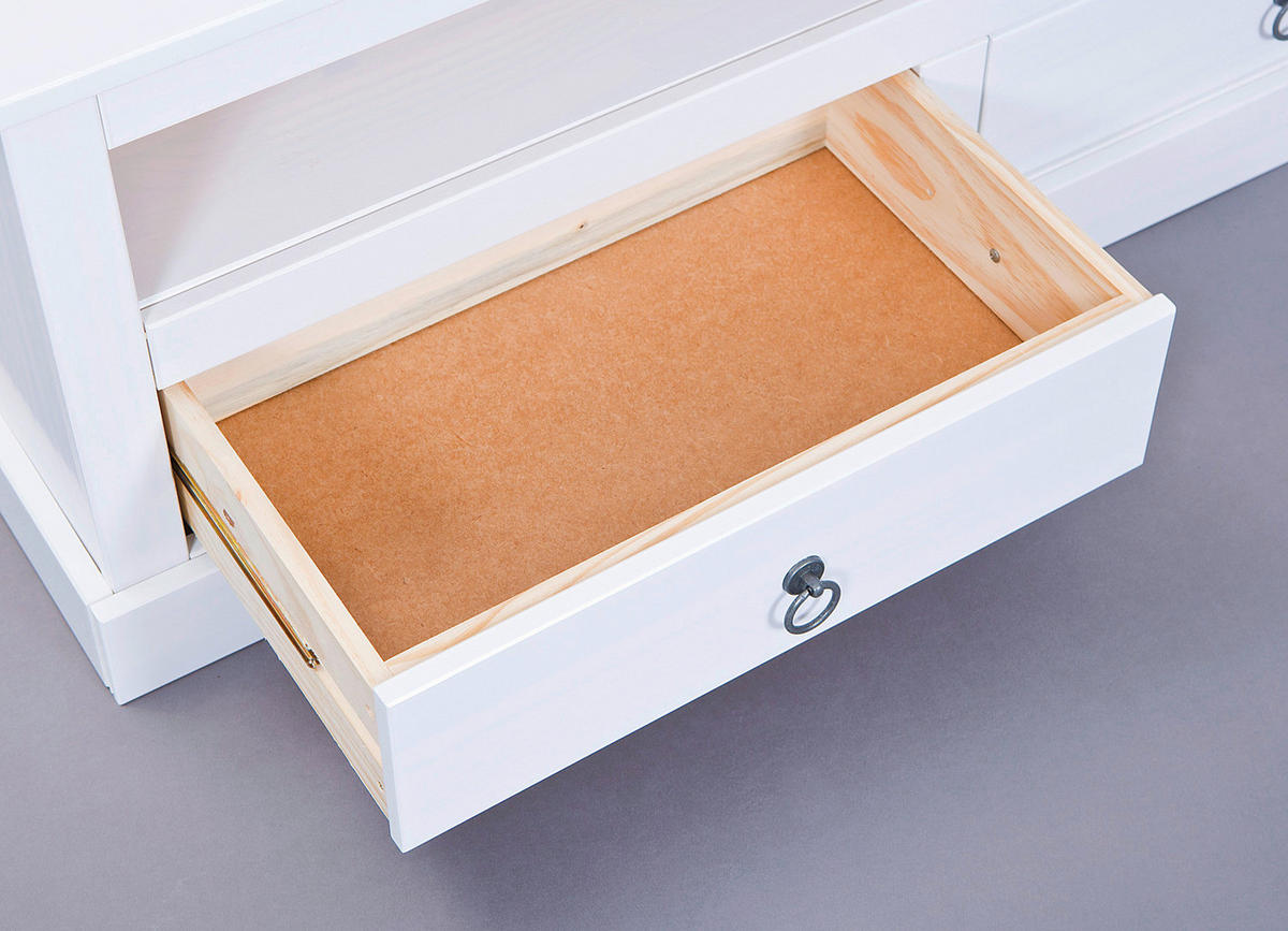 TV-Kommode Provence weiß lackiert B/H/T: ca. 118x45x39 cm Provence - weiß (118,00/45,00/39,00cm) - Inter Link