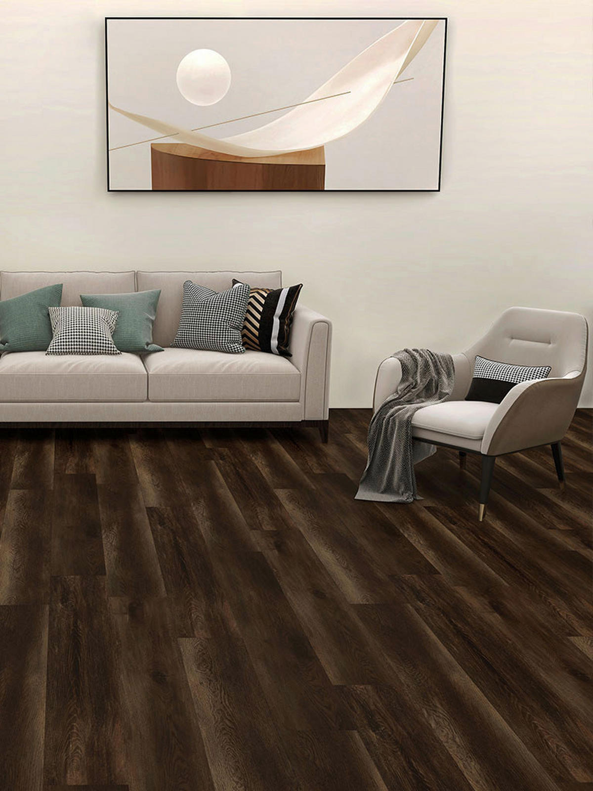 Check One Click-Vinylboden Felizitas ca. 2,782 m² im Paket  B/L: ca. 22,8x122 cm pro Paket Felizitas ca. 2,782 m² im Paket - (122,00/22,80/0,45cm) - Check One