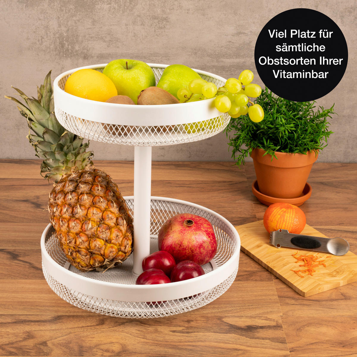 Moritz & Moritz Etagere weiß Metall H: ca. 30 cm Etagere_2-stufig - weiß (30,00cm) - Moritz & Moritz