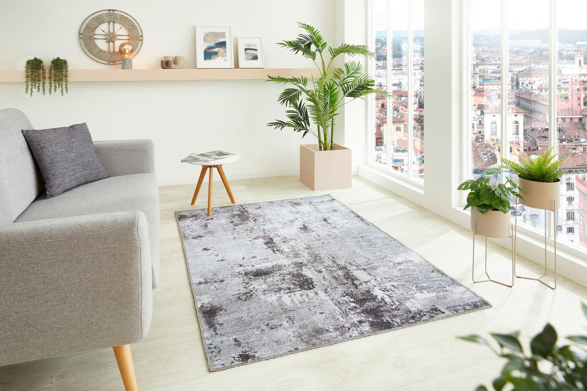 Luxor Living Teppich Lago anthrazit B/L: ca. 120x170 cm Lago - anthrazit/grau (120,00/170,00cm) - Luxor Living