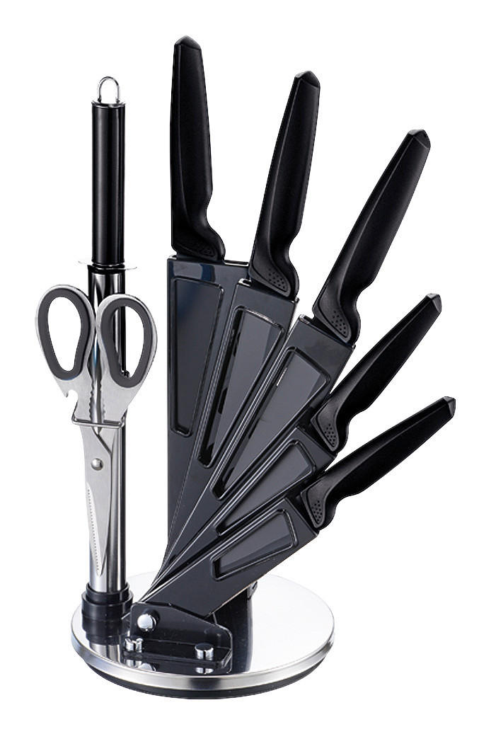 MICHELINO Messerset schwarz Acryl 8 tlg. Messerset_Michelino_8tlg. - schwarz - MICHELINO