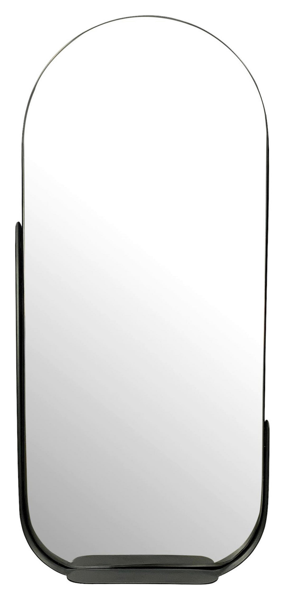 Wandspiegel schwarz Metall B/H/T: ca. 51x114x8 cm Wandspiegel - schwarz (51,00/114,00/8,00cm) - Wohnling