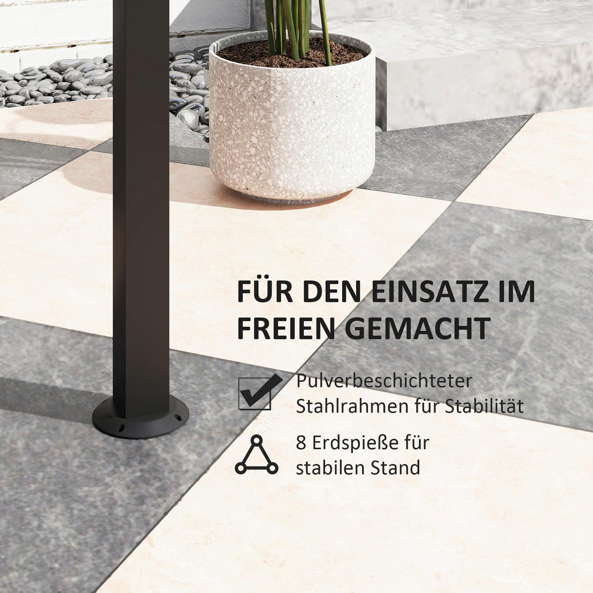 Outsunny Grillpavillon dunkelgrau Polyester B/H/L: ca. 110x235x233 cm Grillpavillon - dunkelgrau (233,00/110,00/235,00cm) - Outsunny