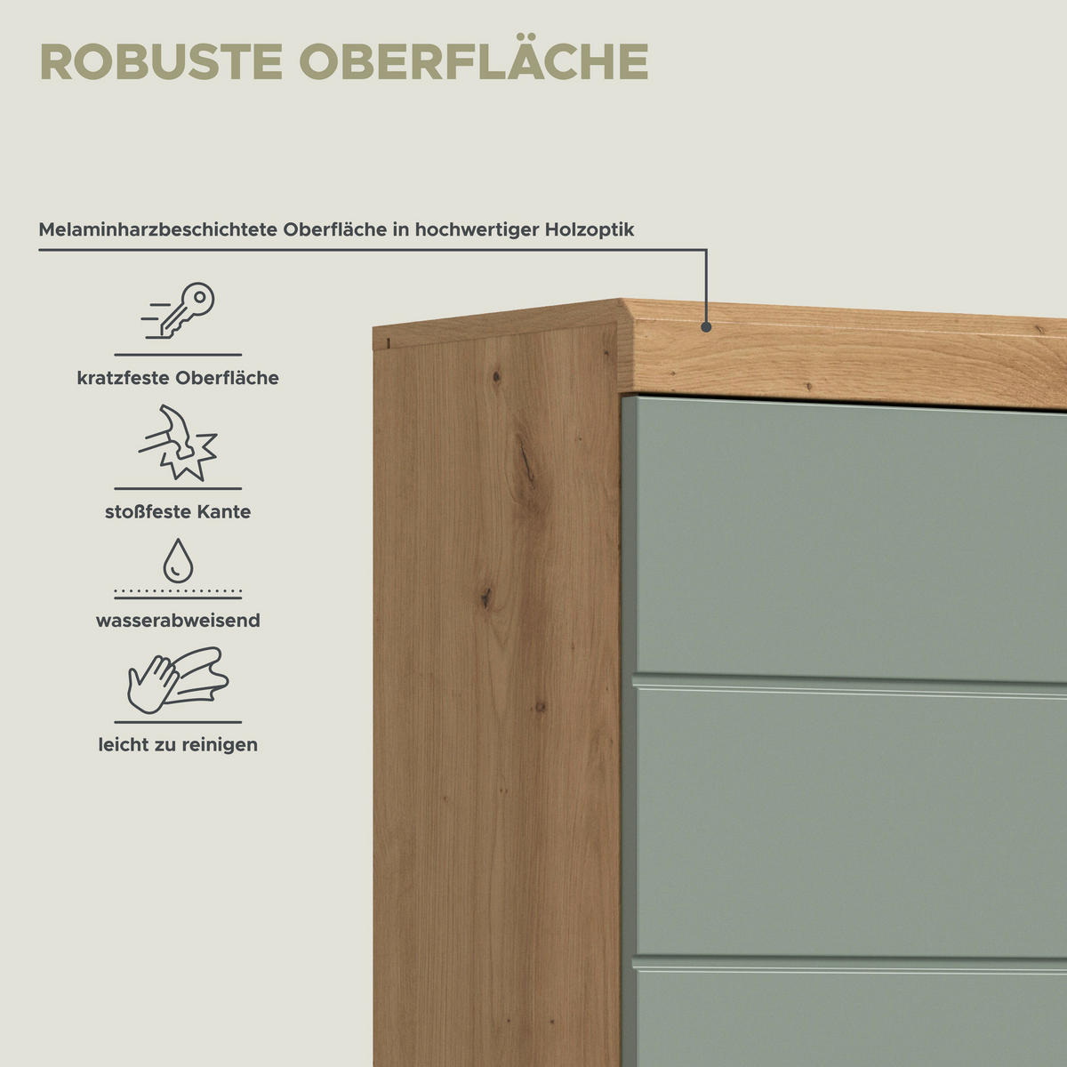 Badhängeschrank Scout Eiche Artisan Nachbildung salbei Nachbildung B/H/T: ca. 37x79x24 cm Scout - Eiche/salbei (37,00/79,00/24,00cm) - xonox.home