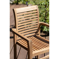 deVries Stapelsessel teak Teakholz B/H/L: ca. 52x92x63 cm Stapelsessel - teak (63,00/52,00/92,00cm) - deVries