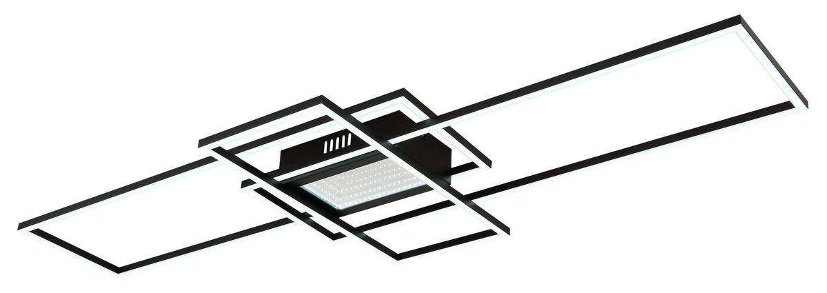 GLOBO LED-Deckenleuchte schwarz Metall Aluminium B/H/L: ca. 42x6,8x110,8 cm 1 Brennstellen SAUNDERS - schwarz (110,80/42,00/6,80cm) - GLOBO