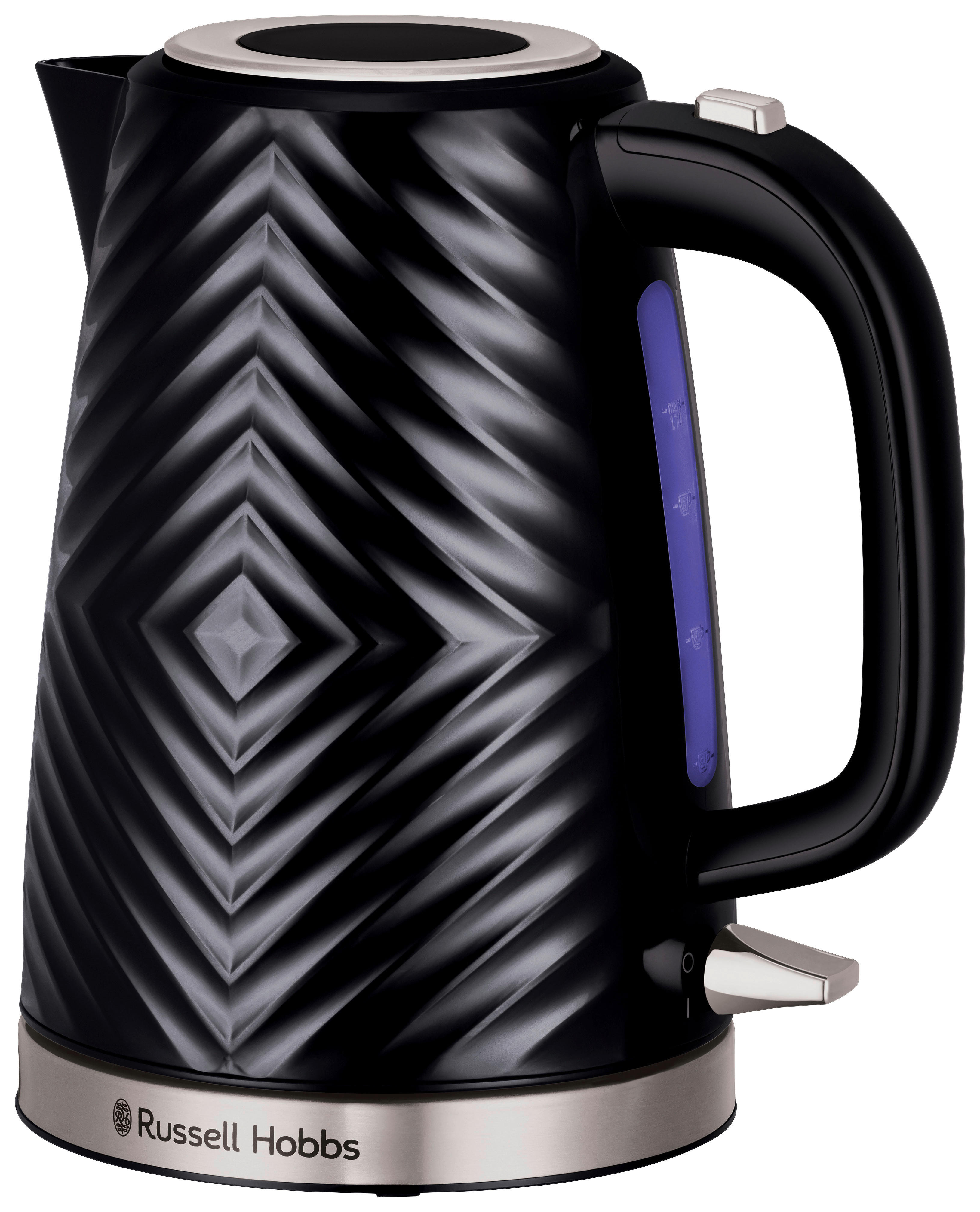 Russell Hobbs Edelstahl-Wasserkocher 26380-70 schwarz Edelstahl Edelstahl B/H/T: ca. 22x24x17 cm ca. 1,7 l Groove - schwarz/Edelstahl (22,00/24,00/17,00cm) - Russell Hobbs