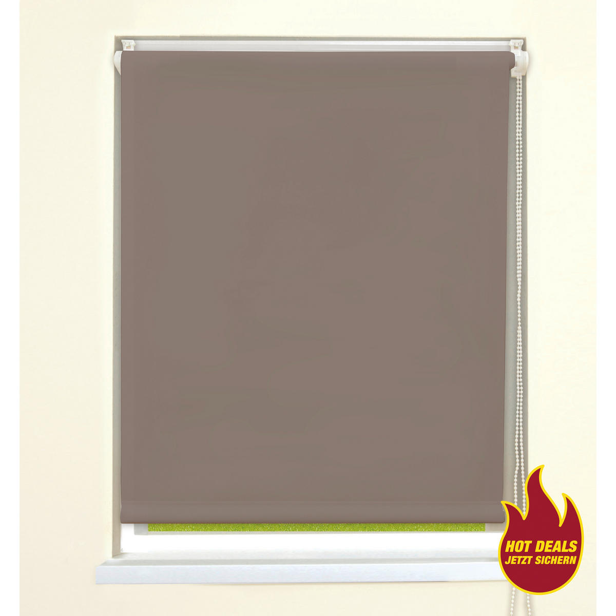 Klebe-/Klemmrollo taupe B/L: ca. 45x150 cm Rollo-Mini-TL_Klebe/Klemm - taupe (45,00/150,00cm) - Sensation