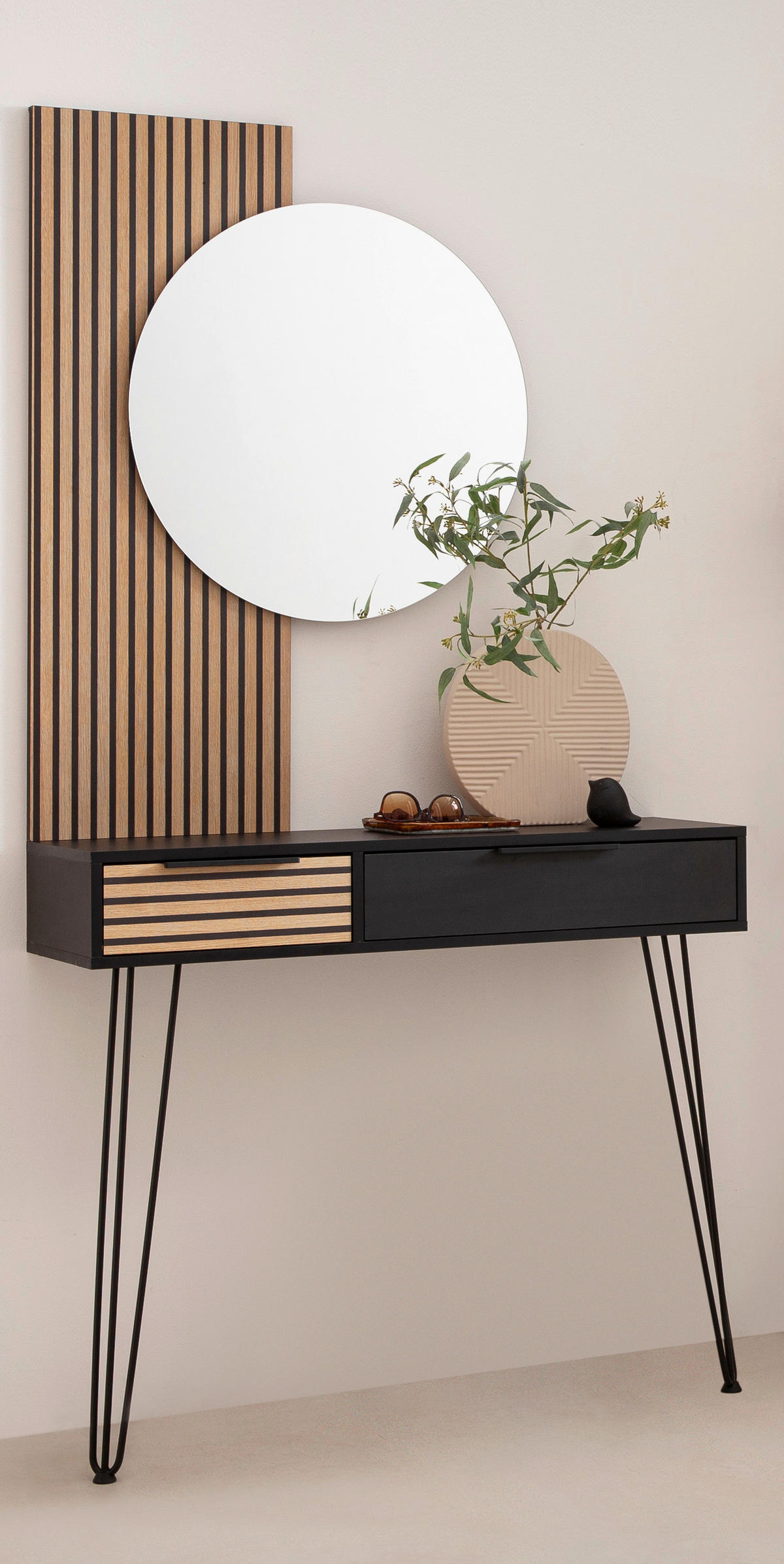 Konsolentisch Hank schwarz matt B/H/T: ca. 103,7x88,4x32,05 cm Hank - schwarz (103,70/88,40/32,05cm) - Möbelpartner