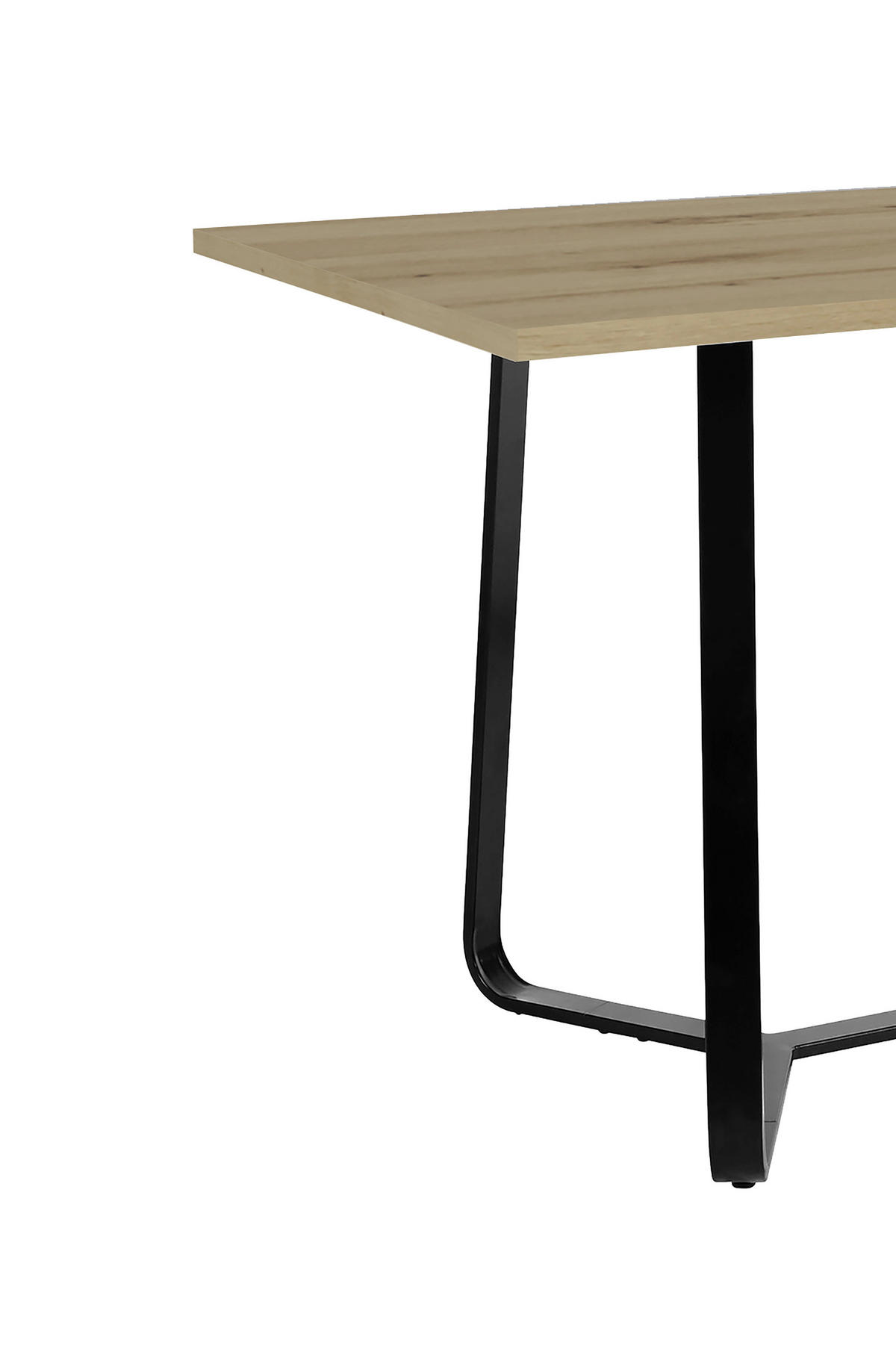 Tisch TALEA Eiche Nachbildung schwarz pulverbeschichtet B/H/T: ca. 140x76x90 cm TALEA - Eiche/schwarz (140,00/76,00/90,00cm) - byLIVING