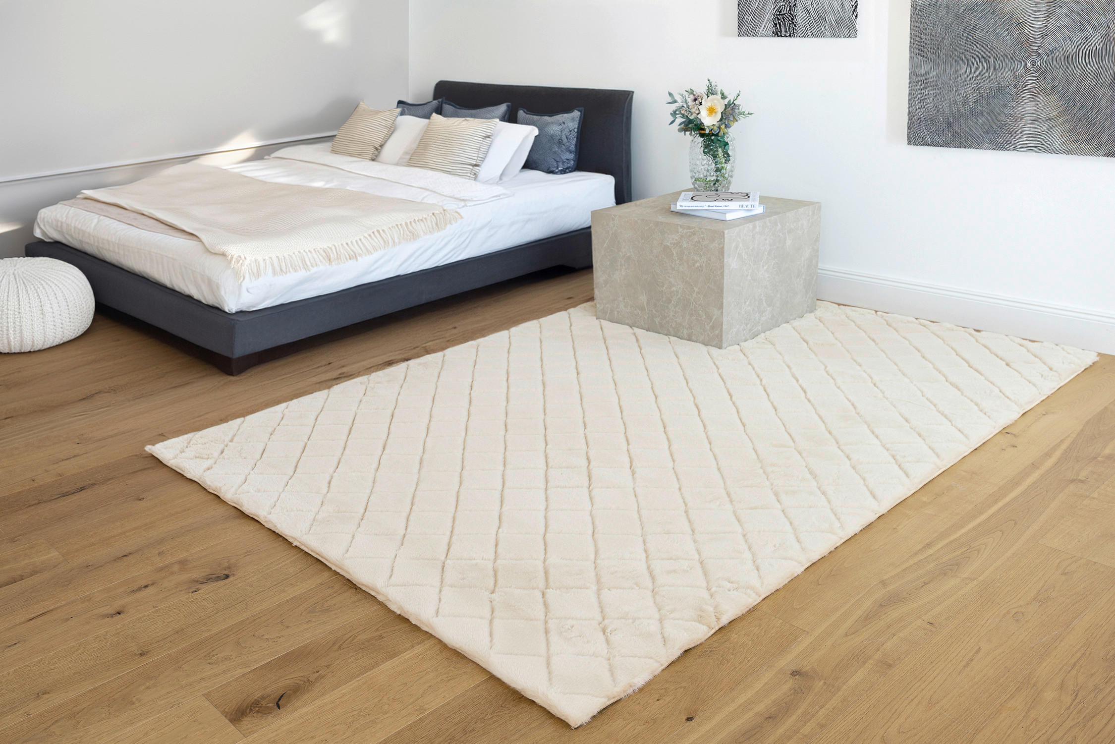 Padiro Hochflorteppich Imala 125 creme B/H/L: ca. 80x3x150 cm Imala 125 - creme (150,00/80,00/3,00cm) - Padiro