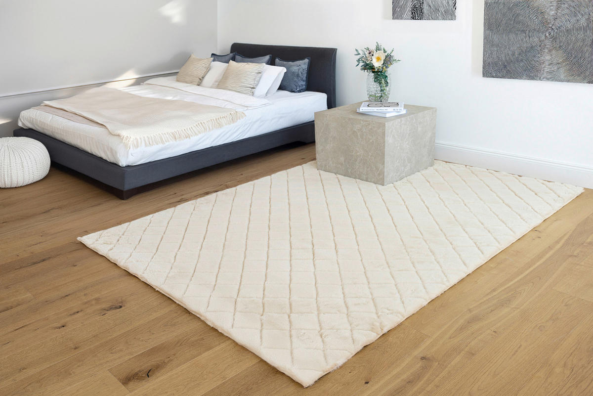 Padiro Hochflorteppich Imala 125 creme B/H/L: ca. 80x3x150 cm Imala 125 - creme (150,00/80,00/3,00cm) - Padiro