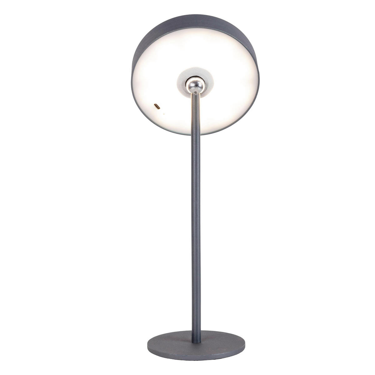 Näve Leuchten LED-Tischleuchte grau Kunststoff Metall B/H/T/D: ca. 12,5x35x12,5x12,5 cm ELLA - grau (12,50/35,00/12,50cm) - Näve Leuchten