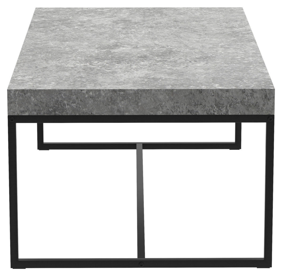 Couchtisch Verona Beton Optik B/H/T: ca. 110x42x60 cm Verona - Beton/schwarz (110,00/42,00/60,00cm)