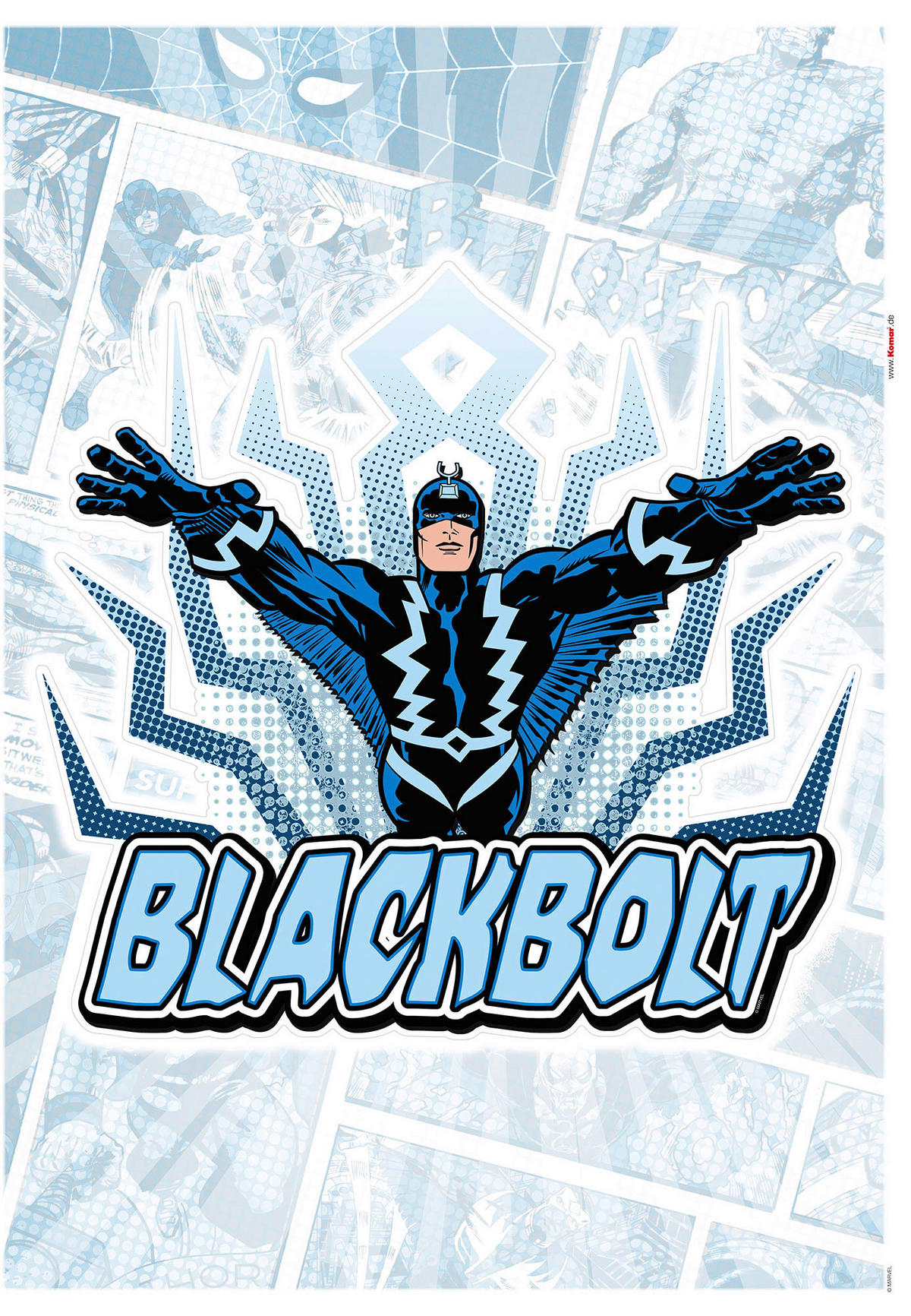 Komar Wandtattoo Blackbolt Comic Classic  Blackbolt Comic Classic B/L: ca. 50x70 cm Blackbolt Comic Classic - (50,00/70,00cm) - Komar
