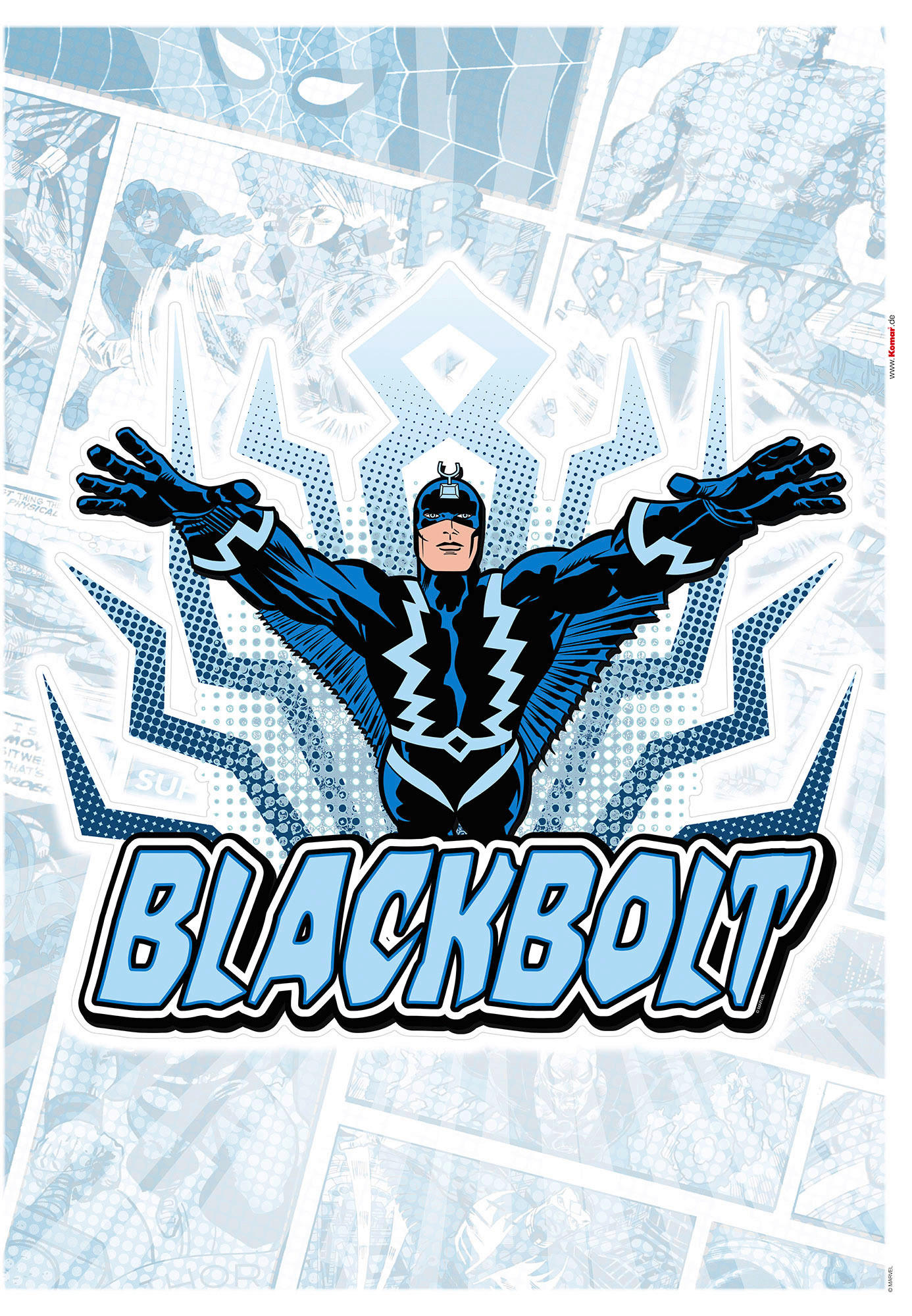 Komar Wandtattoo Blackbolt Comic Classic  Blackbolt Comic Classic B/L: ca. 50x70 cm