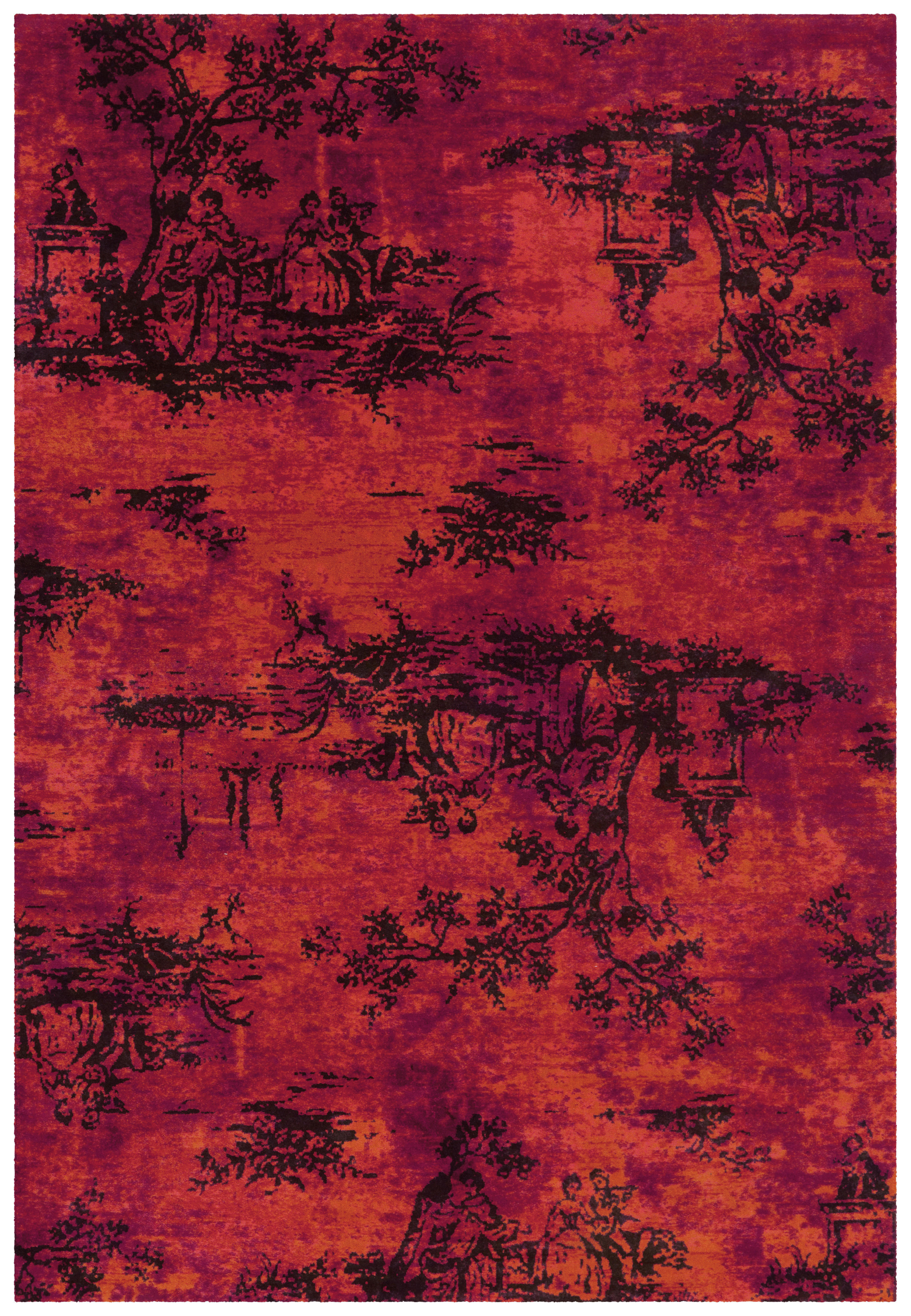 Arte Espina Flachflorteppich Vintage 5206 rot B/H/L: ca. 170x0,4x240 cm Vintage 5206 - rot (240,00/170,00/0,40cm) - Arte Espina