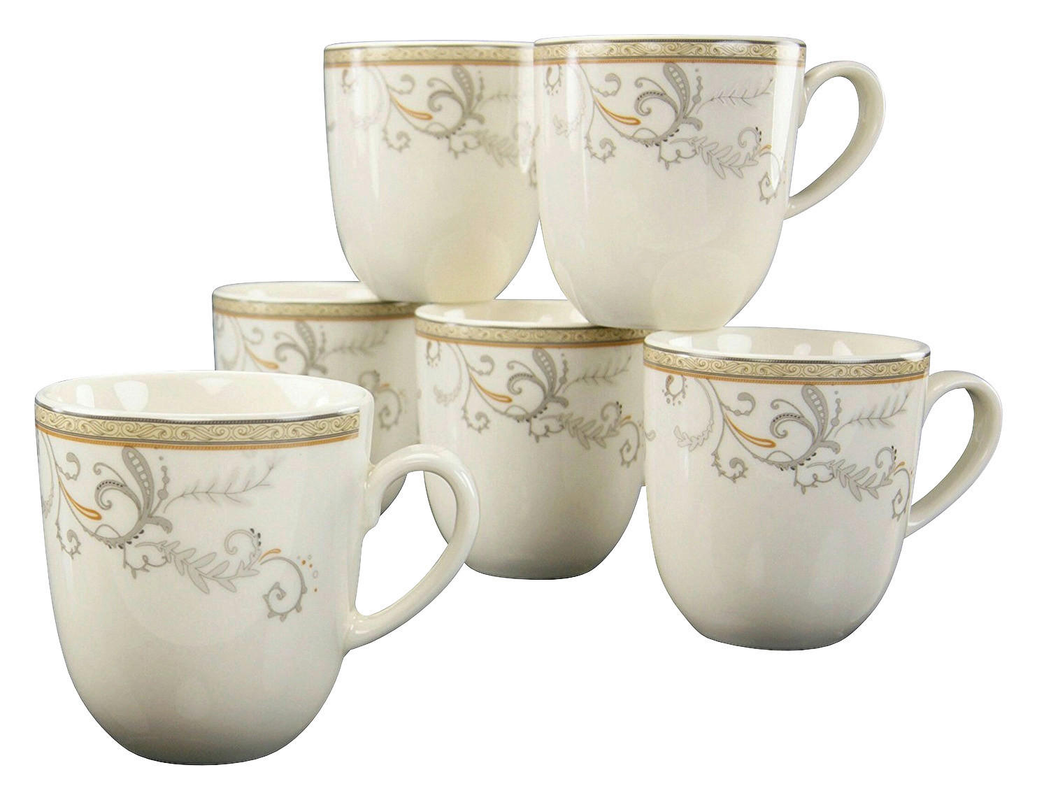 CreaTable Kaffeebecher Victoria kaufen Porzellan bei ▷ POCO weiß online tlg. 6