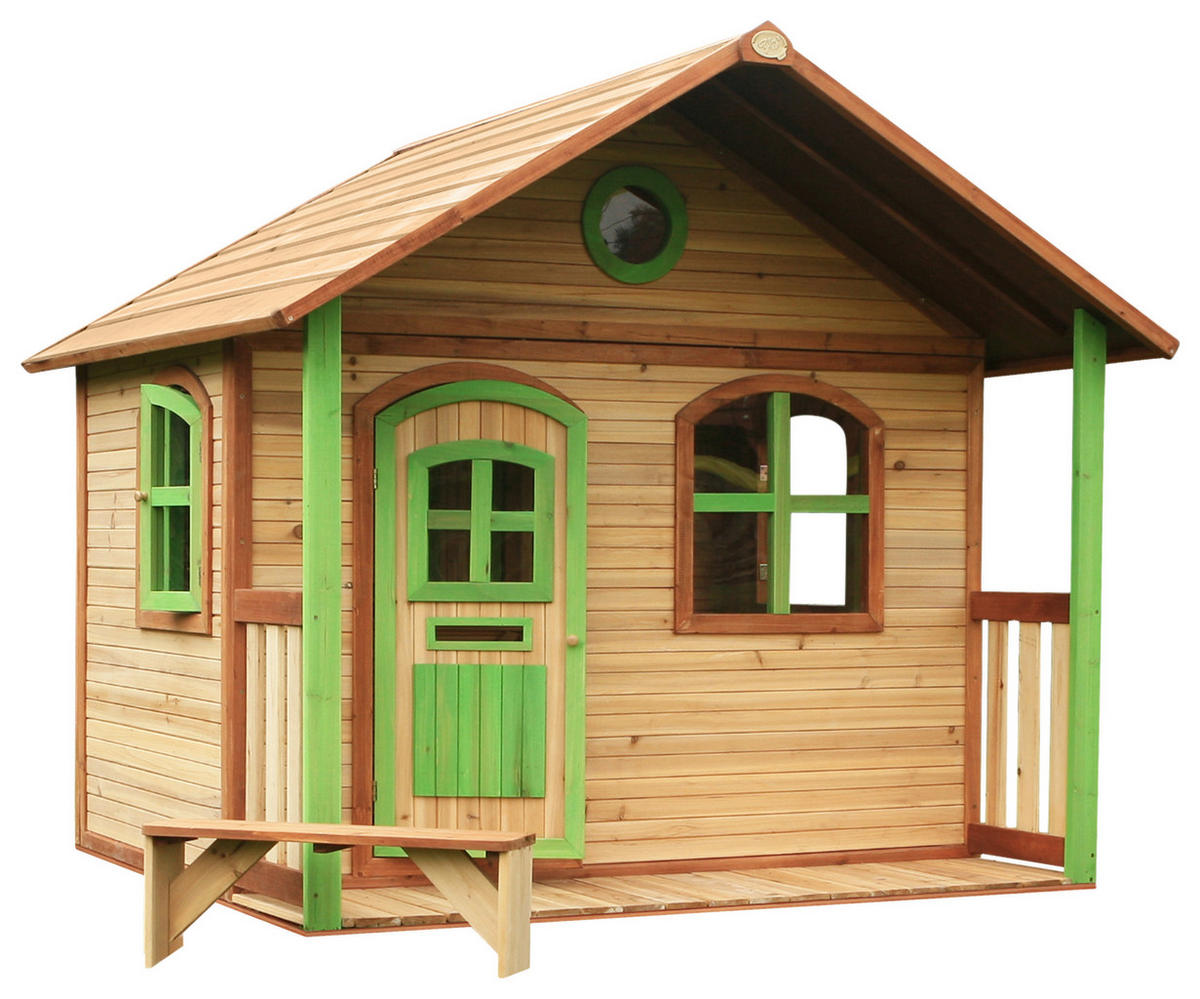 AXI Spielhaus Milan braun B/H/L: ca. 202x180x191 cm Milan - braun/grün (191,00/202,00/180,00cm) - AXI