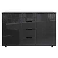 Kombikommode Barcelona Graphit B/H/T: ca. 130x83x41 cm Barcelona - schwarz/Graphit (130,00/83,00/41,00cm)