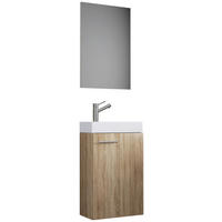 Waschplatz 3tlg-Slito Eiche Sonoma Nachbildung B/H/T: ca. 41x130x22 cm 3tlg-Slito - Eiche (41,00/130,00/22,00cm) - VCM Möbel