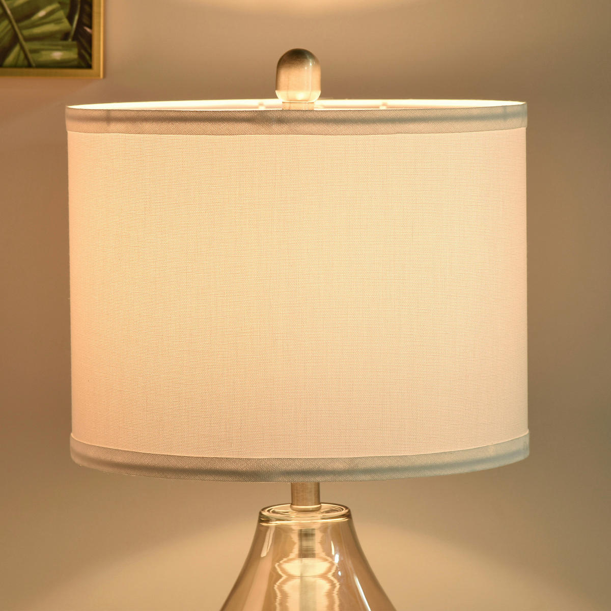HOMCOM 2er-Tischleuchtenset B31-251 2er-Tischleuchtenset B31-251 - cremeweiß/goldgelb (30,00/56,00/30,00cm) - HOMCOM
