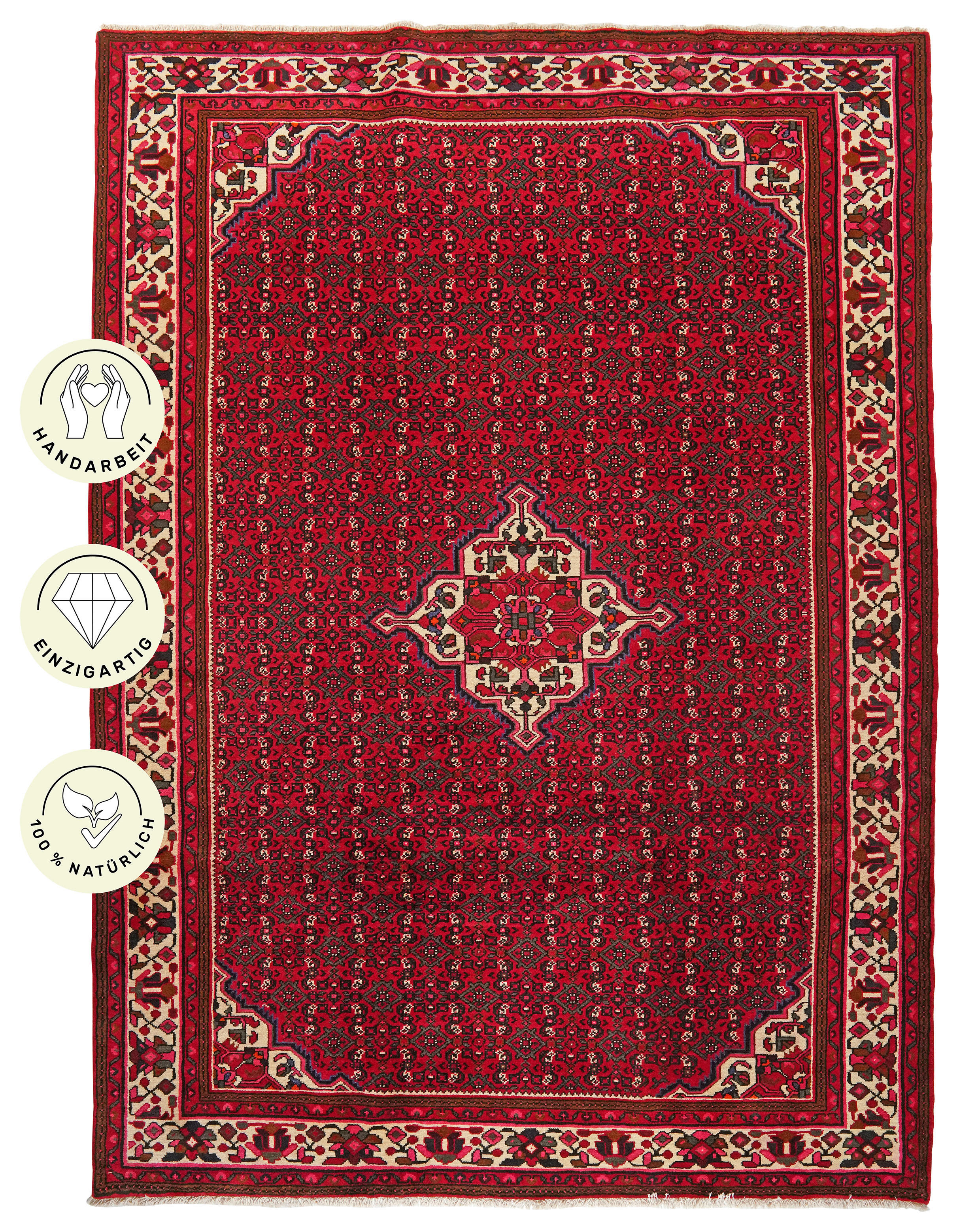 PersaTepp Teppich Hosseinabad rot B/L: ca. 212x295 cm günstig online kaufen