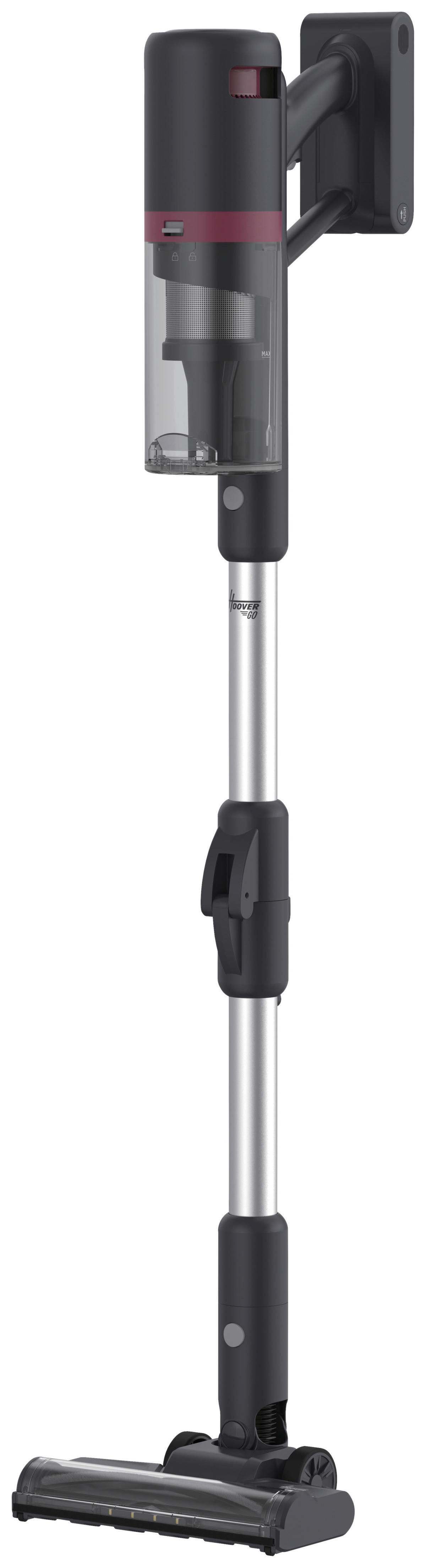 Hoover Handstaubsauger HFG10HX 011 schwarz silber rot Kunststoff Metall B/H/L: ca. 24,2x26x111 cm Handstaubsauger_HFG10HX_011 - rot/schwarz (111,00/24,20/26,00cm) - Hoover