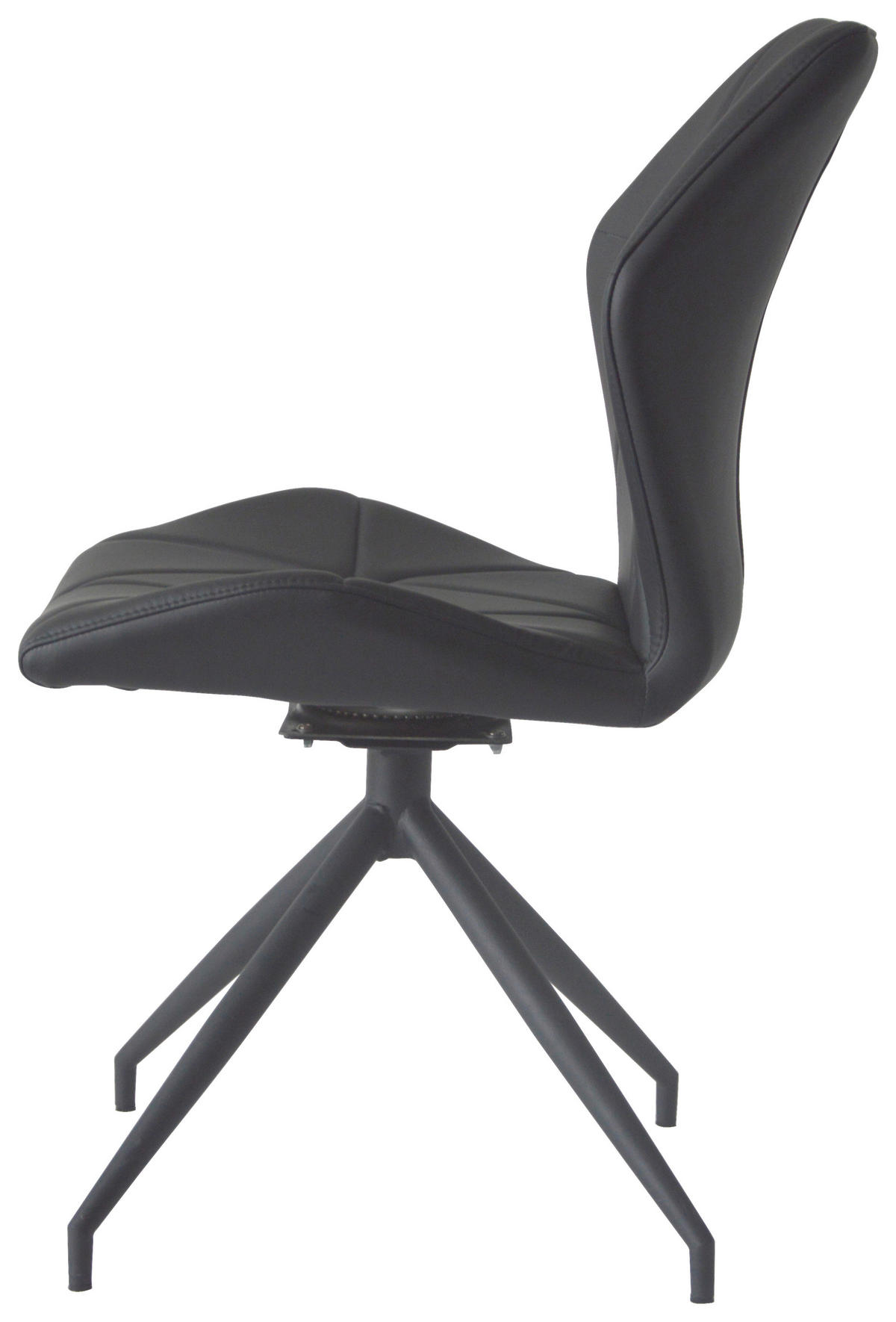 Stuhl IMKE  2er-Set schwarz schwarz Kunstleder Metall B/H/T: ca. 52x90,5x62 cm IMKE  2er-Set - schwarz (52,00/90,50/62,00cm) - byLIVING