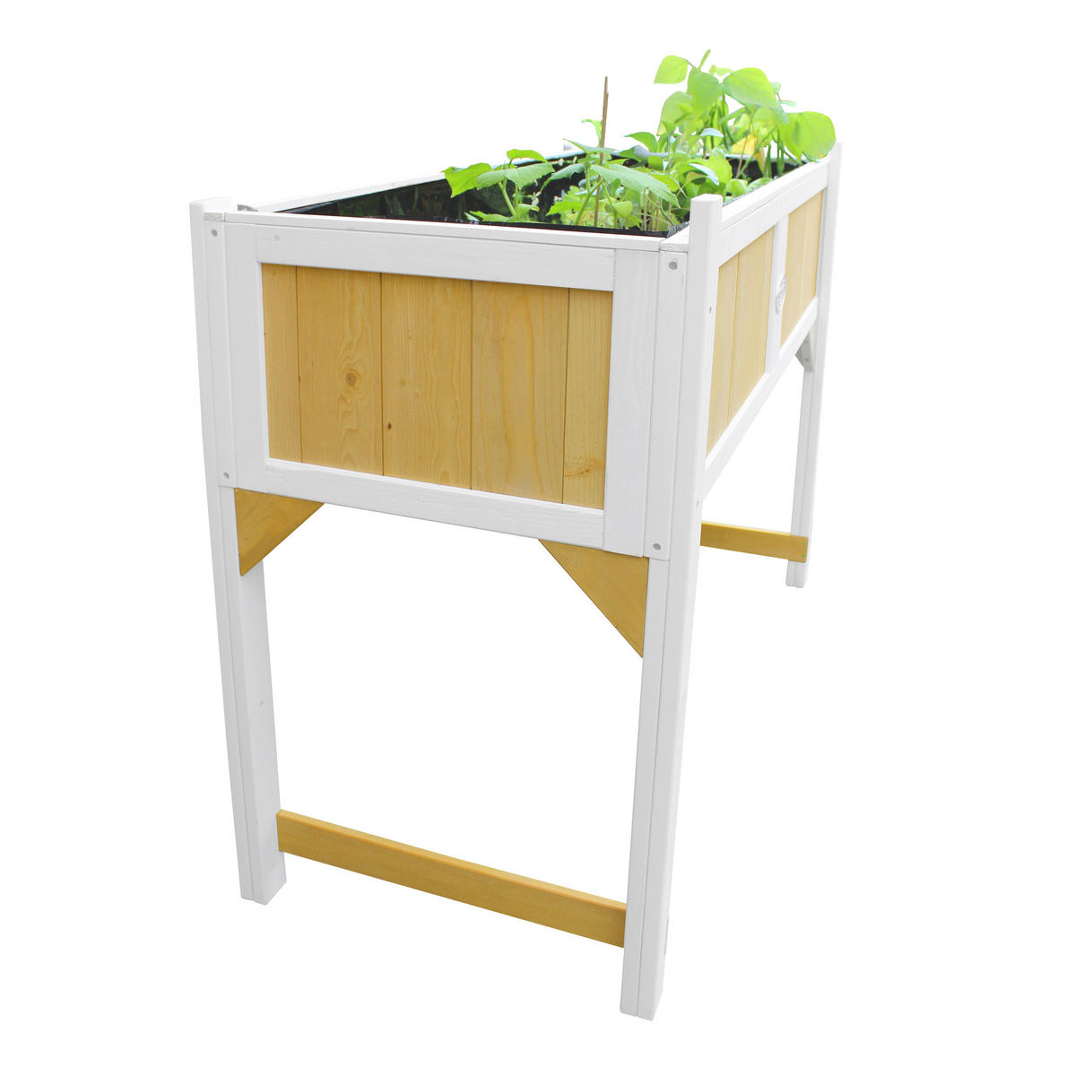 AXI Hochbeet B/H/L: ca. 54x90x120 cm Hochbeet - braun/weiß (120,00/54,00/90,00cm) - AXI