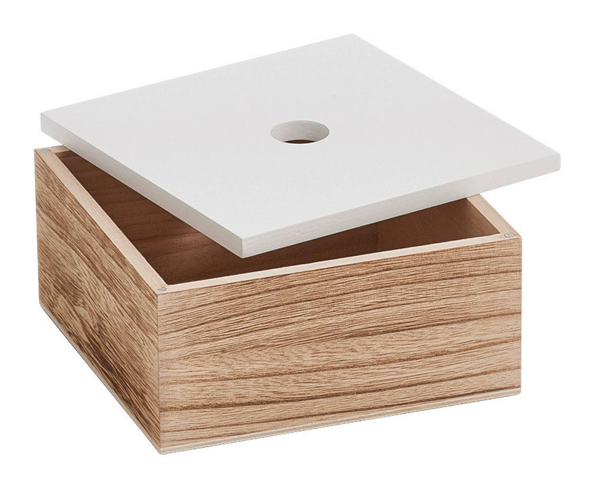 Zeller Aufbewahrungsboxen-Set natur Holz Aufbewahrungsboxen-Set_3tlg. - weiß/natur - Zeller