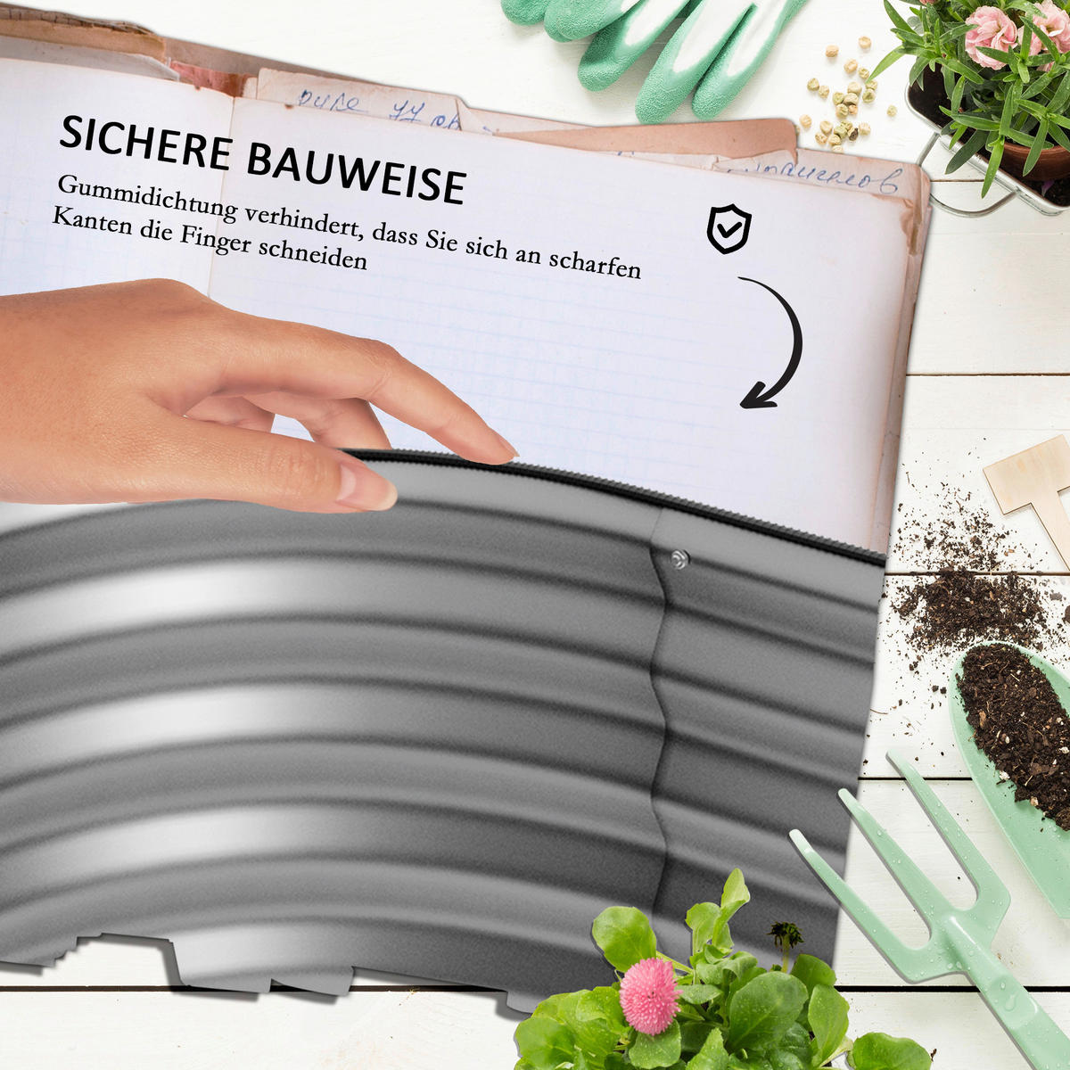 Outsunny Hochbeet silber Metall B/H/L: ca. 62x30x150 cm Hochbeet - silber (150,00/62,00/30,00cm) - Outsunny