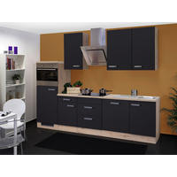 Küchenblock Elva anthrazit strukturiert B/H/T: ca. 280x234x60 cm Elva - Eiche/anthrazit (280,00/234,00/60,00cm) - Flex-Well