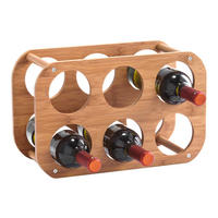 Zeller Weinregal für 6 Flaschen natur Bambus B/H/L: ca. 24x16x38 cm Weinregal_6_Flaschen - natur (38,00/24,00/16,00cm) - Zeller