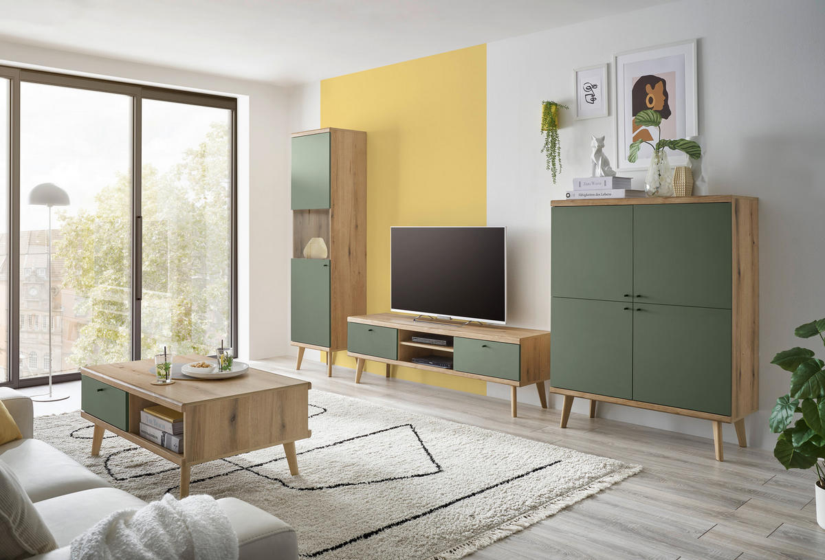 Couchtisch Alva Eiche Evoke Coast Nachbildung salbei B/H/T: ca. 107x46x67 cm Alva - Eiche/salbei (107,00/46,00/67,00cm)