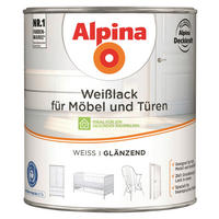 Alpina Weißlack für Möbel & Türen weiß glänzend ca. 2 l für Möbel & Türen - weiß (2,00l) - alpina