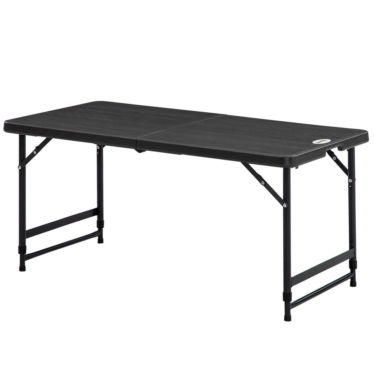 Outsunny Gartentisch dunkelgrau Stahl B/H/L: ca. 60x74x118 cm Gartentisch - dunkelgrau (118,00/60,00/74,00cm) - Outsunny
