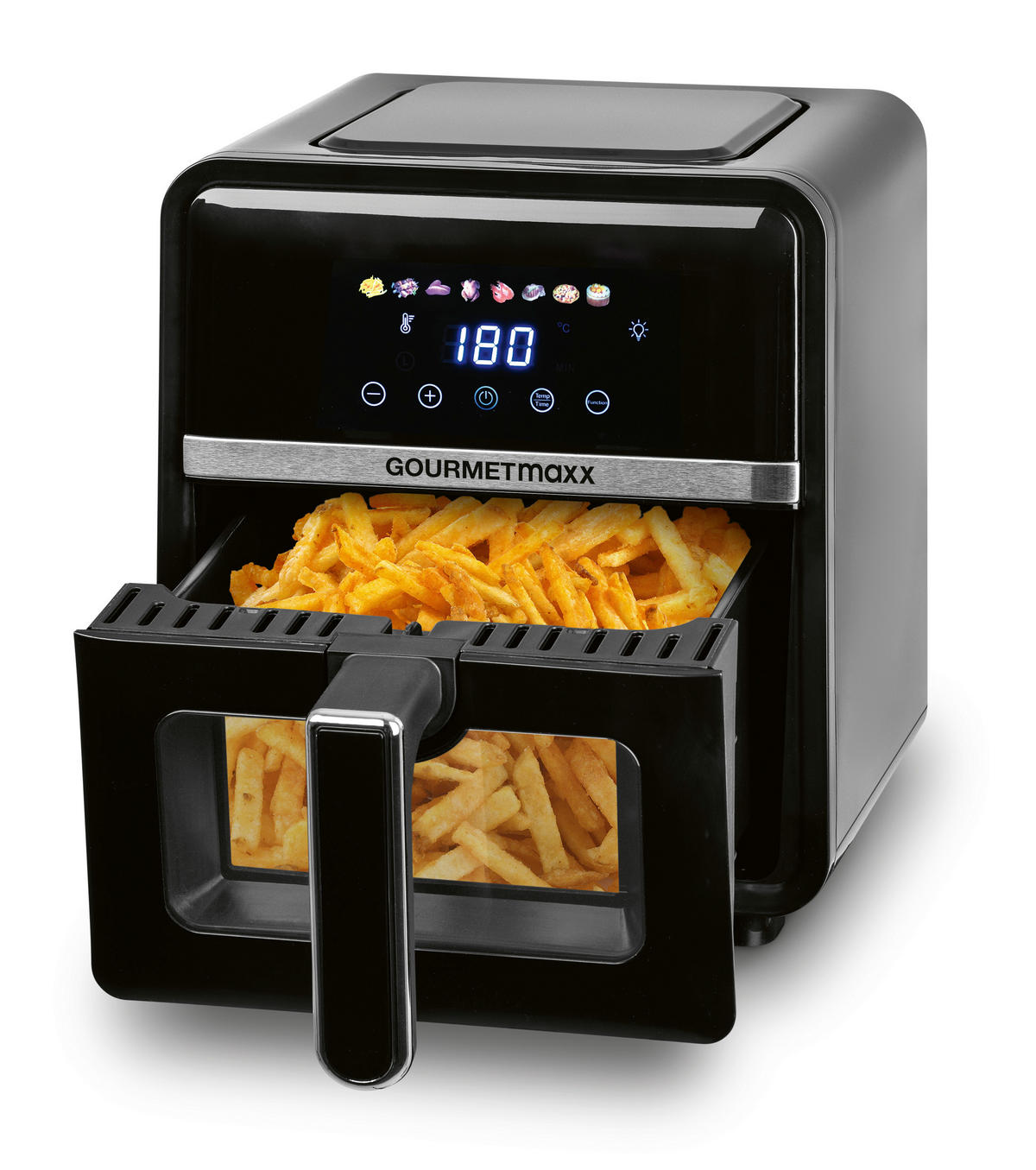 GOURMETmaxx Heißluftfritteuse Heißluftfritteuse - schwarz (36,50/25,00/30,00cm) - GOURMETmaxx