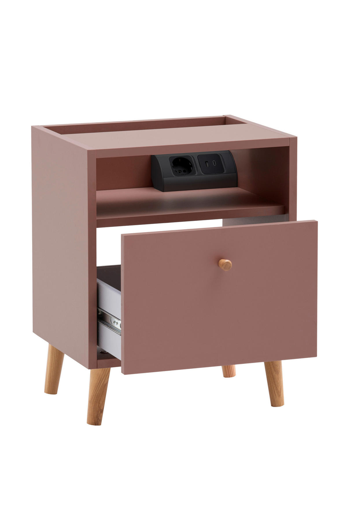 Nachtkonsole Bjarne mauve B/H/T: ca. 40,2x50,1x32,7 cm Bjarne - mauve (40,20/50,10/32,70cm) - Schildmeyer