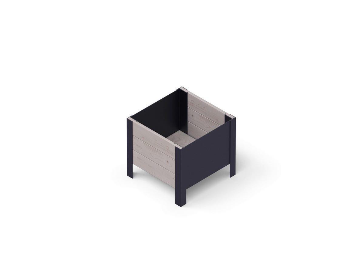 UPYARD Hochbeet MODERN grau Holz B/H/L: ca. 36x32x36 cm MODERN - grau (36,00/36,00/32,00cm) - UPYARD