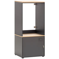 anthrazit Eiche hell Nachbildung B/H/T: ca. 67,1x154,7x60 cm Solea - Eiche/anthrazit (67,10/154,70/60,00cm) - Schildmeyer