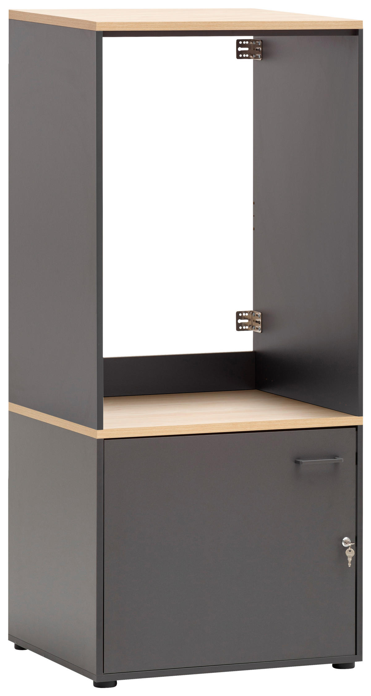 anthrazit Eiche hell Nachbildung B/H/T: ca. 67,1x154,7x60 cm Solea - Eiche/anthrazit (67,10/154,70/60,00cm) - Schildmeyer