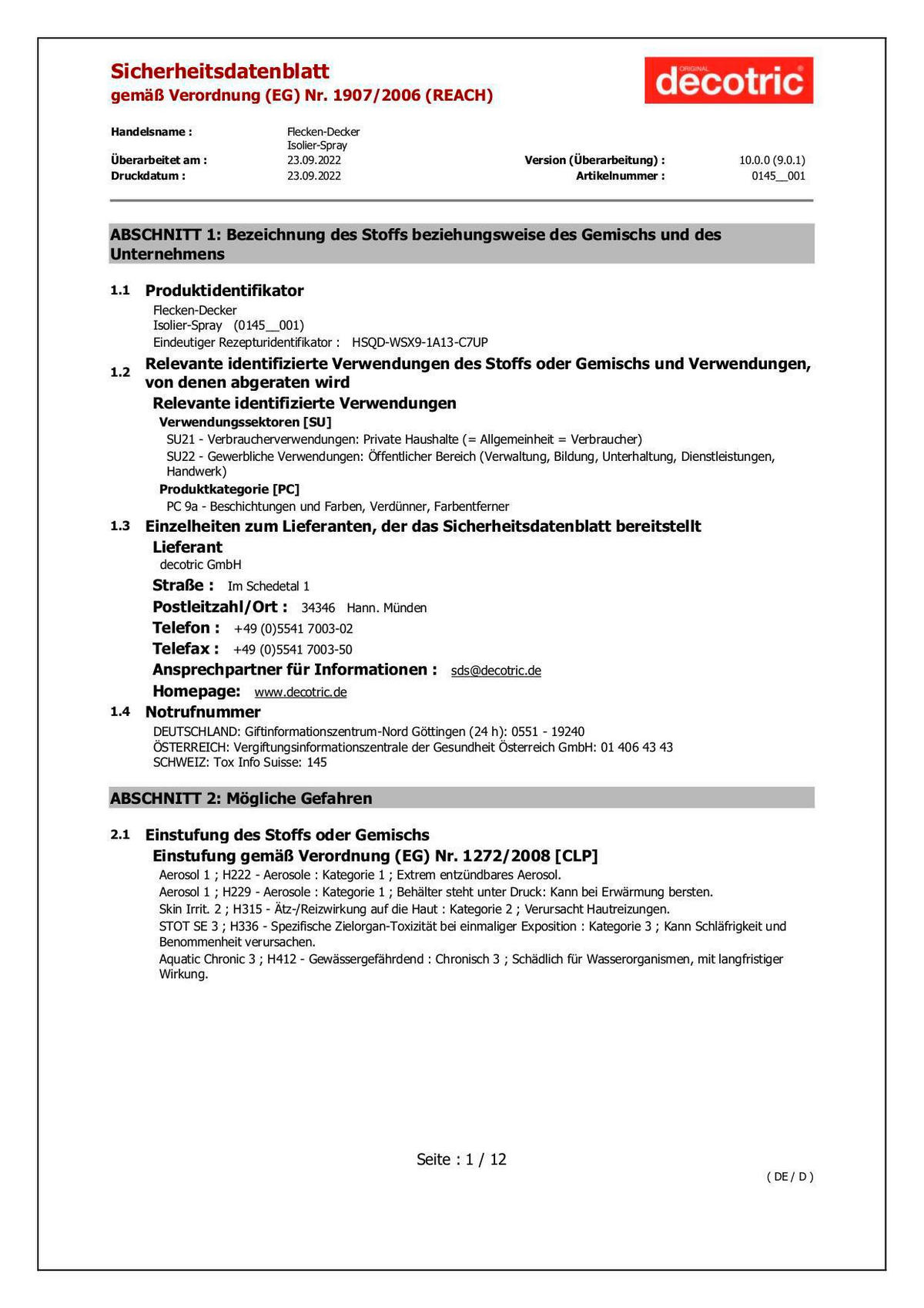 POCOline Flecken und Schimmel-Isolierweiß weiß ca. 0,4 l Flecken-/Schimmel-Isolierweiß 400ml - weiß (400ml) - POCOline